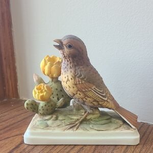 Sparrow Brown and Yellow Bird Figurine